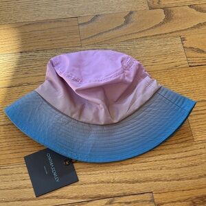 Cynthia Rowley Two-Tone Pink and Blue Hat